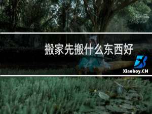 搬家先搬什么东西好
