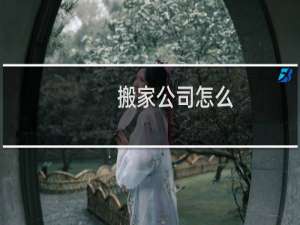 搬家公司怎么