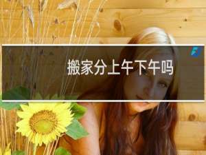 搬家分上午下午吗