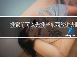 搬家前可以先搬些东西放进去吗