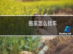 搬家怎么找车