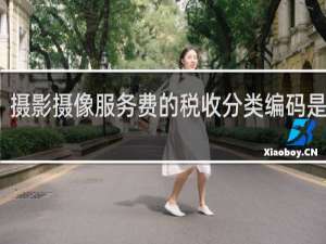 摄影摄像服务费的税收分类编码是多少