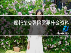 摩托车交强险需要什么资料