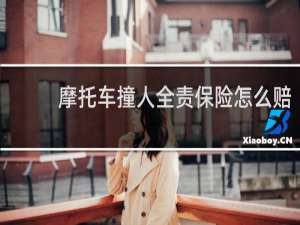 摩托车撞人全责保险怎么赔