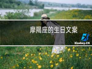 摩羯座的生日文案