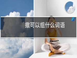 撒可以组什么词语
