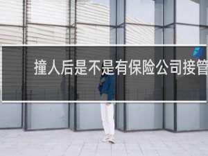 撞人后是不是有保险公司接管