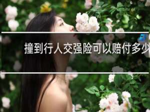 撞到行人交强险可以赔付多少