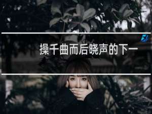 操千曲而后晓声的下一句是啥（操千曲而后晓声的下一句是什么）