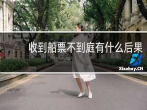 收到船票不到庭有什么后果