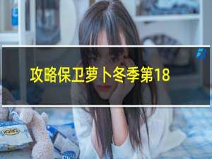 攻略保卫萝卜冬季第18