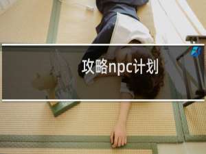 攻略npc计划