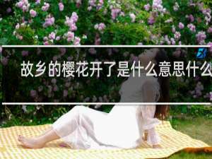 故乡的樱花开了是什么意思什么梗