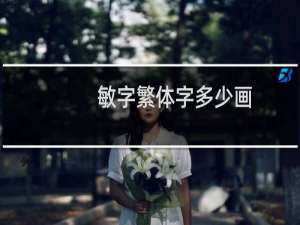 敏字繁体字多少画