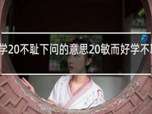 敏而好学 不耻下问的意思 敏而好学不耻下问的故事