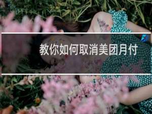 教你如何取消美团月付