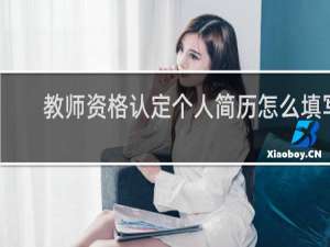 教师资格认定个人简历怎么填写