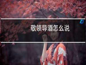 敬领导酒怎么说