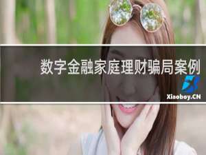 数字金融家庭理财骗局案例