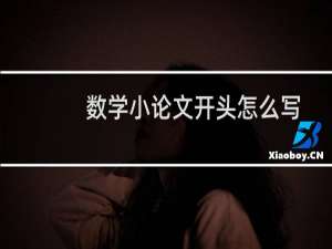 数学小论文开头怎么写