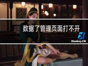 数据了管理页面打不开！！