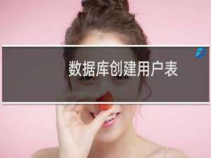 数据库创建用户表