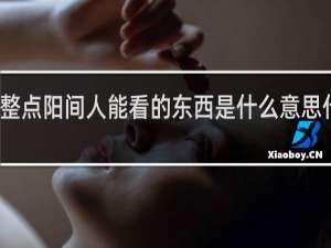 整点阳间人能看的东西是什么意思什么梗