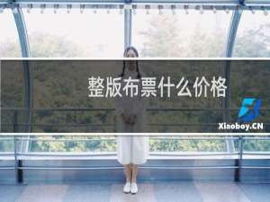 整版布票什么价格