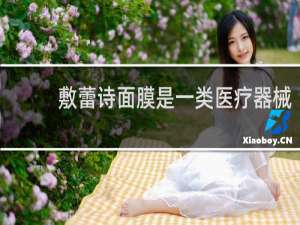 敷蕾诗面膜是一类医疗器械