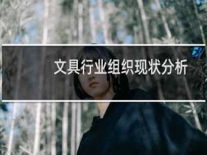 文具行业组织现状分析