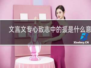 文言文专心致志中的援是什么意思
