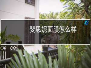 斐思妮面膜怎么样
