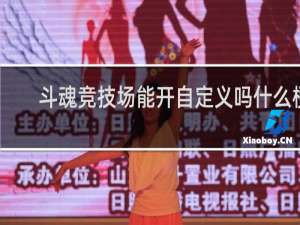 斗魂竞技场能开自定义吗什么梗