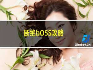 断绝bOSS攻略