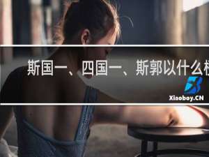 斯国一、四国一、斯郭以什么梗
