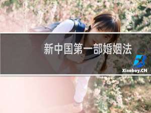 新中国第一部婚姻法