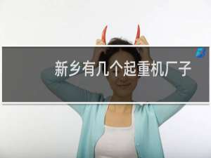 新乡有几个起重机厂子