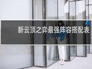 新云顶之弈最强阵容搭配表