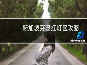 新加坡芽笼红灯区攻略