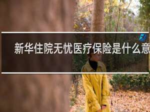 新华住院无忧医疗保险是什么意思