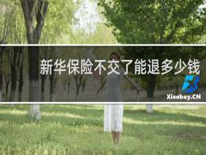 新华保险不交了能退多少钱