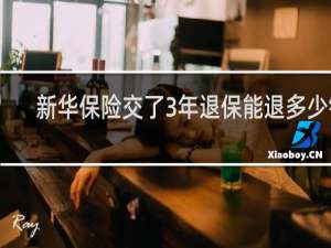 新华保险交了3年退保能退多少钱