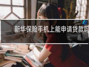 新华保险手机上能申请贷款吗