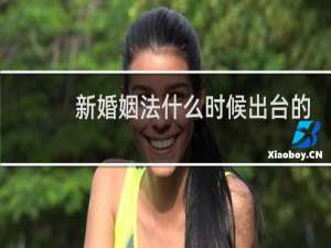 新婚姻法什么时候出台的