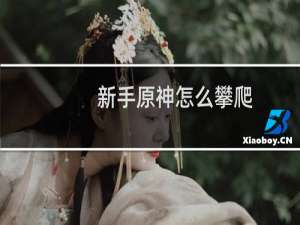 新手原神怎么攀爬