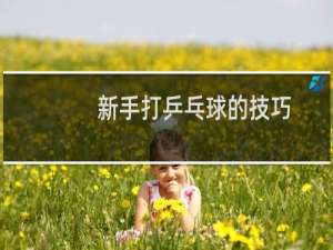 新手打乒乓球的技巧