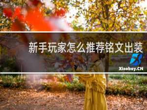 新手玩家怎么推荐铭文出装