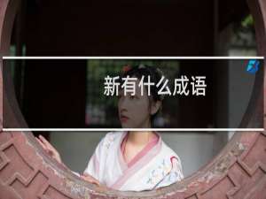 新有什么成语