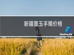 新疆墨玉手镯价格