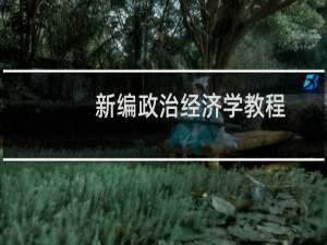新编政治经济学教程(关于新编政治经济学教程的简介)